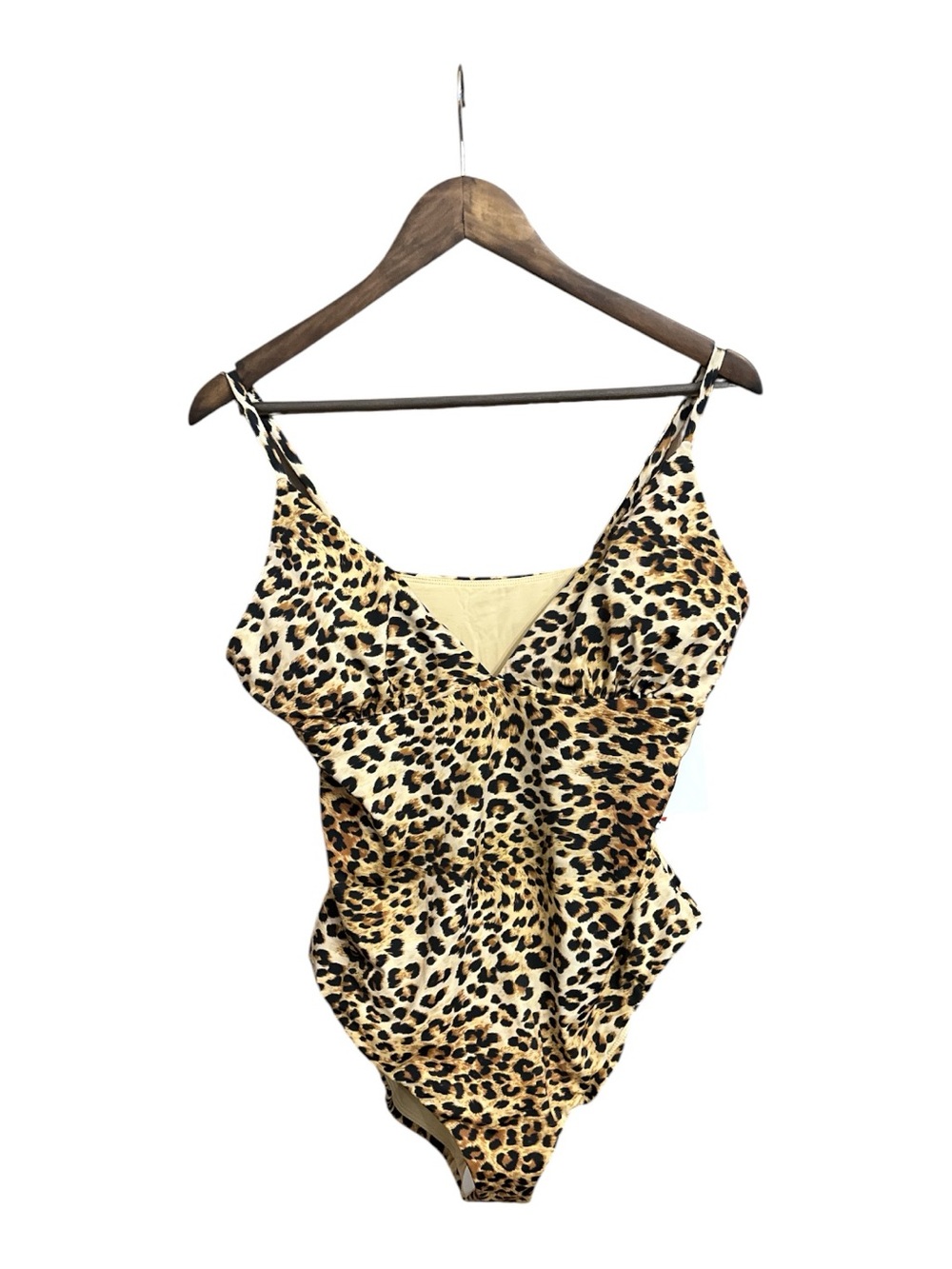 NWT Andie Cheetah Print Swimsuit XL One-Piece Padded Cups $128 Spaghetti Straps